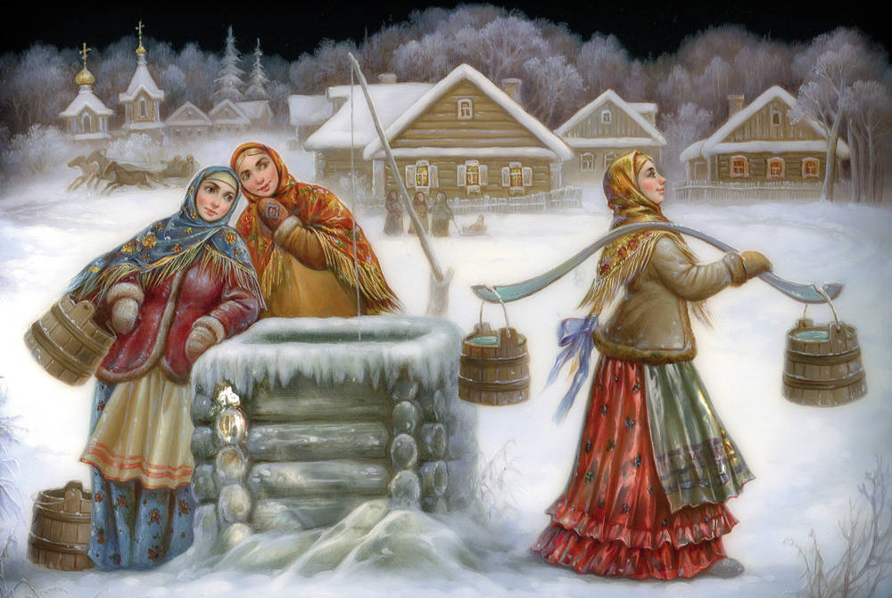 У колодца