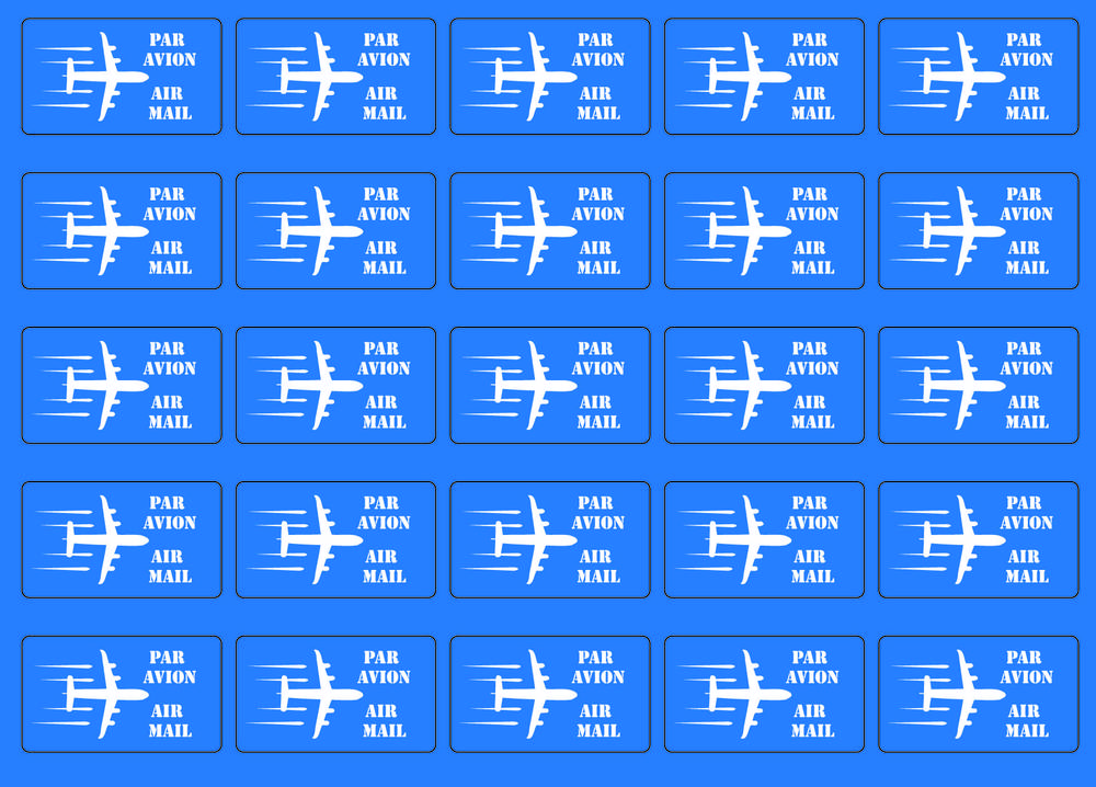 Наклейки «Air mail» (синие)